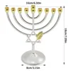 Ljushållare Menorah Holder Vintage Classic Geometric Candlestick Stand har 9 Candles Home Decor for Events Bankets Family