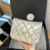 24c Star Mini Fanny Pack блестящая патентная кожа Стильная женская сумка для плеча кожа Diamond C Buckle Luxury Bag Mathelass