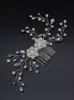 Trendy Sier Fr Hair Jewelry Pearl Hair Comb Rhineste clipe de cabelos Banquetes Casamento Accory for Bridal Headwear J4em#