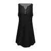 Basic Casual Kleider Damen Y V-Ausschnitt Schwarzes Kleid Mode Lose Ärmelloser Rock Sommer Frauen 2024 Homewear Einfache Kurze Drop Lieferung Otnyd