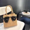 Designer Miui Bag Women Handbag Purse Vine Grass Linen Woven Lady Tote Fashion Shopping Väskor Storlek 25 cm