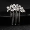 handmde Crystals Leaves Wedding Hair Combs for Brides Sier and Gold Bridal Headwear Rhinestes Bride Hair Side Accories 01aR#