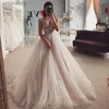 Vestidos sexy urbanos cristais vestidos de casamento de noiva 2021 princesa vestido de noiva igreja vestidos de praia feitos sob encomenda yq240329