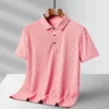 Men's Polos Light Business Short-Sleeved Polo Shirt 2024 Summer Ice Silk Solid Color Simple Casual All-Match High-End T-shirt