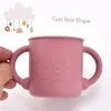 Bébé Silicone Sippy Cups AFree Portable Stockage Snack Conteneur Tasse D'alimentation Pour Enfants Étanche Apprentissage Boisson 240320