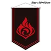 90x60cm Genshin Impact Anime Banner Flag Game Curtain Hanging Cloth Poster Cosplay Party Decor KTV Flag Cartoon Gifts 240327