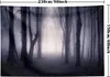 タペストリーズ霧の森のタペストリーウォールハンギー怖いファンタジーフォギーバックドロップダークウッズランドスケープゴシック様式の装飾