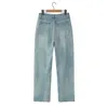 2023 Automne Bonne qualité Vêtements Femmes Jeans droits Plus Taille Vintage Blue Denim Slim Pantalon à jambes larges Pantalon pleine longueur 02nn #