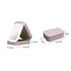 Boîtes de rangement boîte à cosmétiques avec miroir LED Classification pliable bijoux petits objets étui de maquillage de voyage