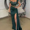 Vintage Slim Sexy Evening Dres Mermaid Off the Shoulder Mouw High Slit Simple Mop Party Prom jurken for Women 2024 5965#