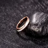 Обручальные кольца Nuncad 4 мм Белый мрамор Электрическое розовое золото Вольфрамовое стальное кольцо Jewelry299v