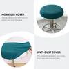 Housses de chaise housse de tabouret ronde pour chaises avec dossier réglable salle à manger nappe de salle à manger