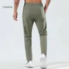 لو سراويل LU MEN MEN GAM PANTS سريعة الجافة الجافة السراويل اليوغا بنطلون الرياضة رياضة التدريب التدريب على تمرين مرنة الخصر بانتالون الليمون الرياضة 2024