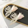 Hair Clips Haimeikang Lacquer Tulip Hair Claw Golden Luxury Headwear Hairpin For Women Sweet Ponytail Crabs Hair Clip Fashion Accessories Y240329