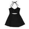 2024 New sexy camisole strapless one-piece swimsuit for womens vacation beach skirt bikini