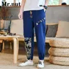 Pantaloni da uomo pantaloni in lino di cotone vestiti harajuku gamba larga unisex da viaggio estate rassalti casual larghi