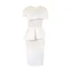 Kvinnors spetsplatteri med stor storlek elegant med rufsade kanter för bantning och höftinpackning, vintage klänning 485897