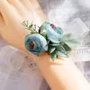 Poignet de mariage Corsage Bracelet de demoiselle d'honneur Soie Rose Fr Poignet Fr Main de mariage Frs Party Decor Accessoires de mariage 41Eh #