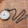 Andere horloges Antiek zilver London Pocket Fob es Handwind Skeleton Heren Dames Mechanische zak met hanger Ketting T240329