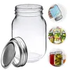 Storage Bottles 6Pcs Glass Mason Jars With Lids Canning Spice Jam Container Honey Jelly Dessert