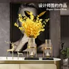 Vases Light Luxury Crystal Glass Vase Decoration Modern Living Room Flower Arrangement Hallway TV Cabinet Dining Table Decorations