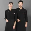 LG Manica Chef Uniforme Ristorante Tuta Camicia Cucina Cucina Cappotto Hotel Cameriere Giacche da lavoro Profial Cuoco Abbigliamento 92ab #