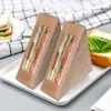 Take Out Containers 100 Pcs Sandwich Box Wrapping Container Plastic Cake Dessert Paper Mini Food