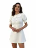 Fi Slim Mini Dr Mujeres Elegante Muñeca Collar LG Manga Calle Mujer Corto Dres 2024 Summer Party Club Bar Lady Robe G8iu #