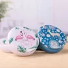 Storage Bottles 5 Pcs Tinplate Candy Boxes Small Round Drum Shape Gift Tank Colorful Patterned Biscuit Container (Size S Flamingo)