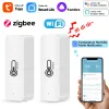 Control Tuya Smart WIFI Zigbee Temperature Humidity Sensor Indoor Hygrometer Thermometer Smart Life APP Control with Alexa Google Home