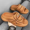 Slippers basketbal 382 voor originele mannen glides Summer Sandaal Non-slip Eva Beach schoenen Soft Dikke Soled Slidee Large Size36-47 240315