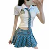2024 japanese hot girl jk uniform pleated skirt suit college style female uniform setwhite shirt+tie+pleated skirt set L5Wb#