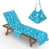 Chair Covers Anchor Pattern Beach Cover Holiday Swimming Pool Lounger Chairs With Storage Pocket Summer Quick Drying Towel