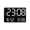 Wall Clocks Large Led Digital Clock 12/24h Adjustable Brightness Temperature Humidity Display Table Alarm Electronic