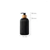 Storage Bottles With Bamboo Pump Soap Dispenser Empty Refillable Jar High-Capacity Strip Bathroom Tool Shampoo