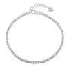 Tennis 100% S925 Sterling Sier 2Mm Iced Out Chain Armbanden Voor Vrouwen Meisjes Luxe Ronde 5A Zirconia Bling Hip hop Sieraden Gift Dha6G