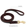 Dog Collars Leather Woven Leash Pet Traction Rope Oil Harnesses & Leads Fashion 2024 Pretty Cute