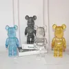 Novelty Items 26cm 400% resin bear pattern statue transparent bear pattern statue luxury desktop living room decoration giftL2403