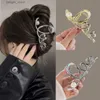 Hair Clips Irregular Pearl Punk Style Hair Claw Women Metal Hair Crabs Hair Accessories Girls Korean Hairpin Ponytail Fashion Hair Clip Y240329