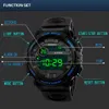 Wristwatches Luminous Sport Mens Digital Watch Advanced Silicone Strap Wrist Watches LED Man Black Military Watch Hodinky Relogio Masculino 24329