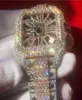 ساعة Wristwatches إصدار جديد VVS1 Diamonds Watch Rose Gold Mixed Sier Seireton Watch Pass Tt Quartz Movement Top Men Luxury Iced Out S6462736