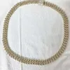 Iced Out 12mm Solid 10k Gold Baguette Moissanite Cuban Bracelet Necklace Miami Cuban Link Chain 10k Real Gold