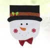 Chair Covers Christmas Snowman Back For Dining Room Kitchen Holiday