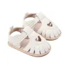 Sandali Sandali piatti unisex-bambino neonato Suola morbida con ritaglio a cuore Principessa Scarpe da passeggio per bambino 240329