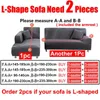 Stuhlhussen Solide Sofabezug Stretch L-förmiger Schonbezug Spandex Wohnzimmer Eckcouch Chaiselongue Sessel 1/2/3/4 Sitz Zuhause