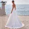 Robes Sexy urbaines Boho Simple Spaghetti sangle mariage col en V longueur de plancher robes de mariée plissée une ligne robe de mariée vestidos de novia yq240329