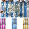 Party Decoration 1 2M Colored Rain Silk Square Curtain Birthday Baby Shower Stage Decor Background Wall Supplies