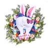 Decoratieve Bloemen Paaskrans Wit Draagbaar Voor Leuke Huisdecoratie Accessoires Deur Hangend Hangend