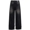 Männer Baggy Jeans Vintage Blue Denim Hosen Patchwork Designer Harajuku Lose Gerade Jeans Hosen für Männer i9mk #