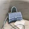 Luxury designer with high-end diamond inlaid hourglass men women bags magnetic buckle car stitching brand trend various styles